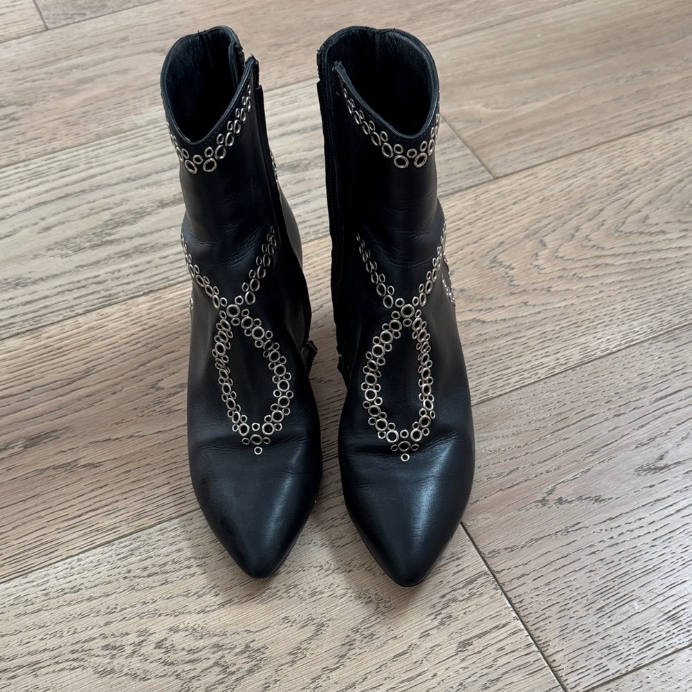 Alaia Black Studded Ankle Boots